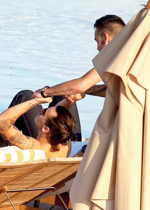 styzles-deactivated20151205:  Harry &amp; Liam at the Fasano Hotel pool in Brazil 