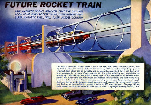 “Future Rocket Train” from Amazing Stories magazine, 1938