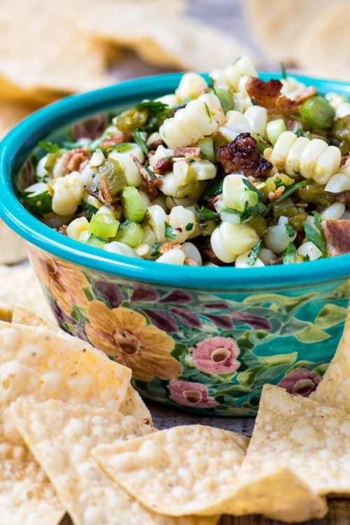 Sweet Corn, Hatch Chile, and Bacon Salsa Get the recipe