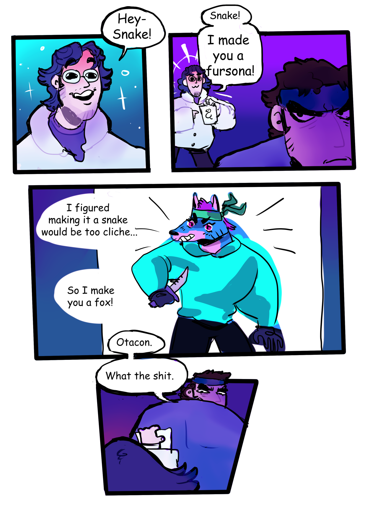 10soup:  sunsetboardwalk:  otacon is such a furry just think about it. everything