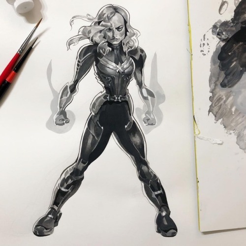 Guys - ) #captainmarvel #gouachepainting...