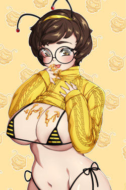 koitonic: Mei’s haircut on the beekeeper skin makes her look sweeter than honey. 🐝💛 High-res on my PATREON! 