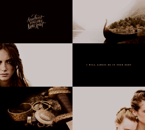 ladyeowyn: ♥ Femslash February: Lagertha &amp; AslaugThe future is open. Trust in the god