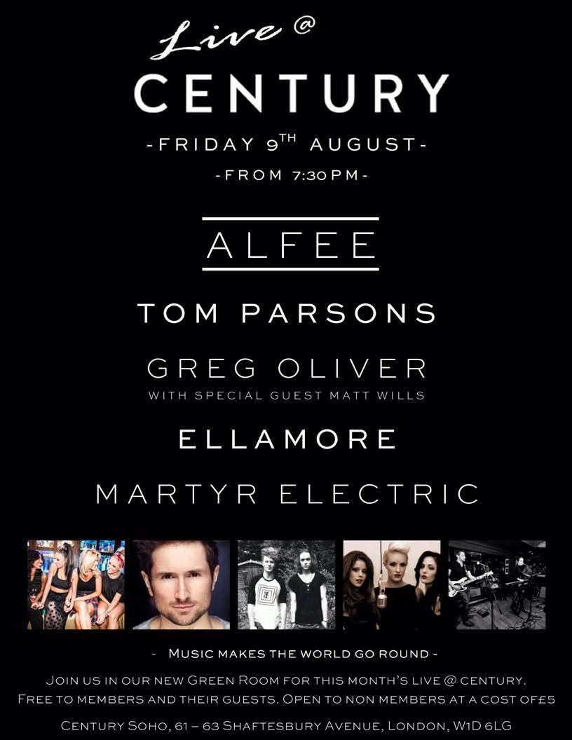 Portia will be performing alongside her guitarist Tom Parsons, Live at Century in London’s West End on Friday 9 August.