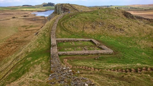 Mile castles and turrets on Hadrian’s Wall, Steel Rigg, Northumberland, 14.4.18.