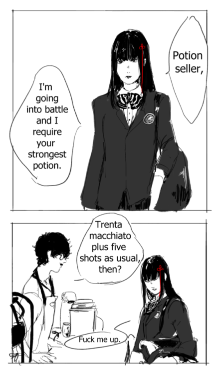 marudyne: Strongest potion.Edit: tumblr resizing made it blurry, so click on it if anything.