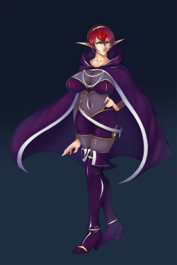 treveran:  urwart: My elf Alva, commissioned by Tsuru!  [Twitter] [Pixiv]  had urw finish designing his girl Alva. what’s better than paying an artist to draw for himself? :D