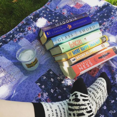 Love is love rainbow TBR ft. Lemonade and my banned book socks ❤️ #loveislove #rainbow #bookstagram 