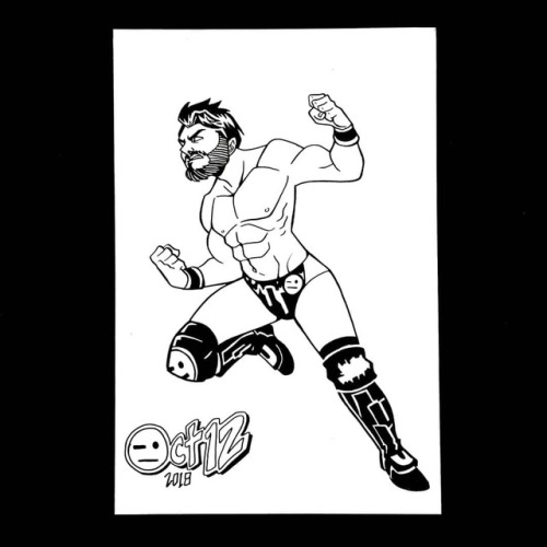 #Inktober Day 12 Johnny &ldquo;Gargano&rdquo; Wrestling!