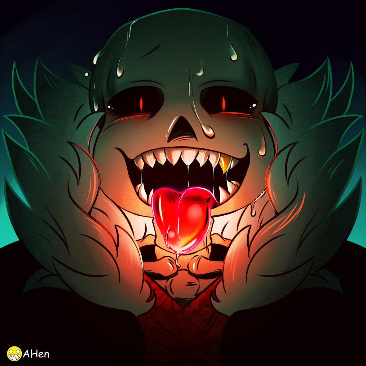 fillsyouwithdirtysins:  ahen3251:    【Underfell】AH 19   “AH————”－－－－－－－－－UF