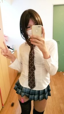 xmikucd:  Nasty high school student cosplay♡♡