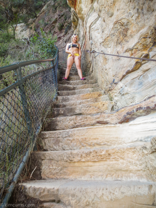 There were a lot of stairs as we climbed up and down the cliff-faces! 