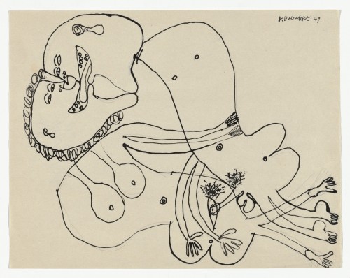 thunderstruck9:Jean Dubuffet (French, 1901-1985), Dessin érotique [Erotic Drawing], 1949. Ink on paper, 26.7 x 21 cm