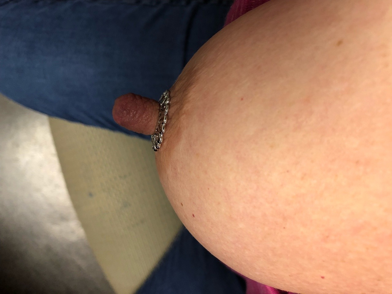 sanford550:  Work Boob Wednesday! Several people requested that I get some bling