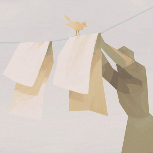 A little gif of laundry blowing in the breeze from a few years ago. 