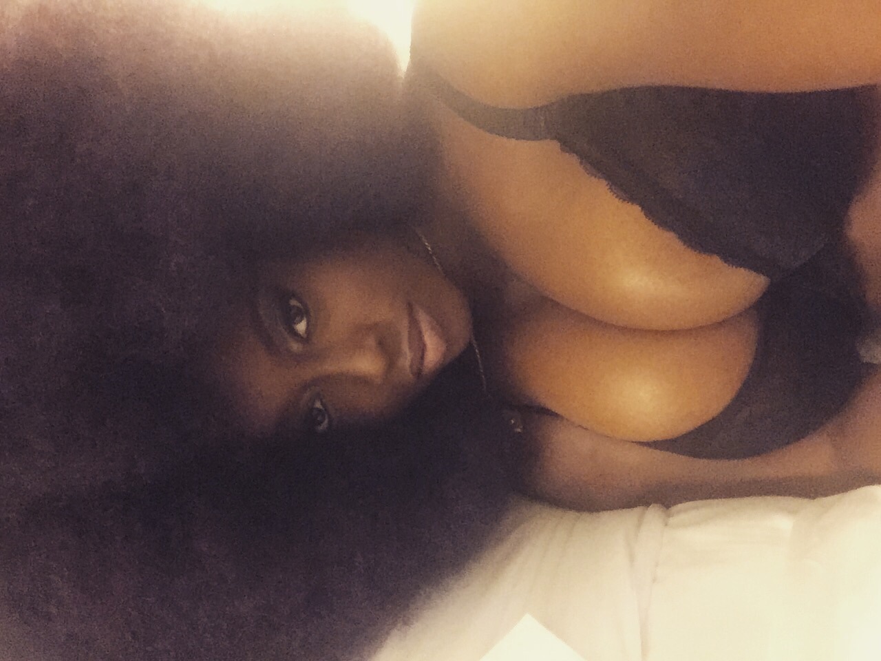 glamazontyomi:  My Afro is my pillow ✊