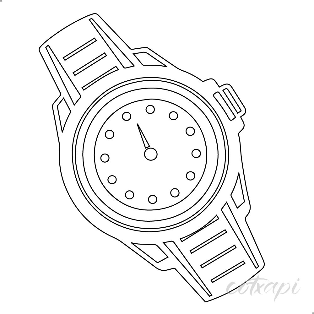 Watches icon in vector Quartz watches Chronograph watches Wrist watches outline in vector
