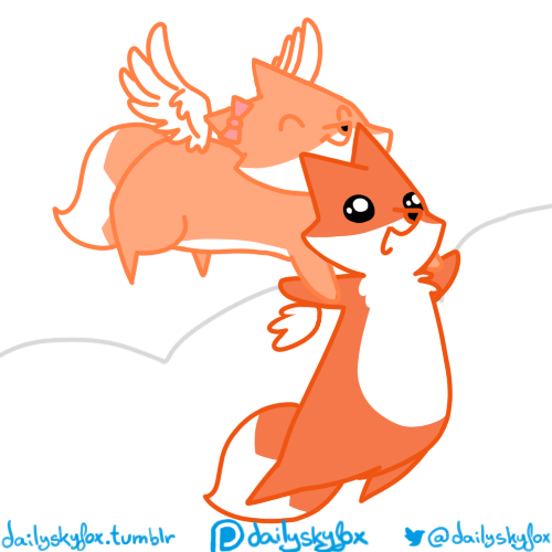 dailyskyfox:  I might not be a good flyer, but my Skyvixie sure is~ Weeeeee!!    ——————————————————————————————— Support the little Skyfox on Patreon!  ^w^