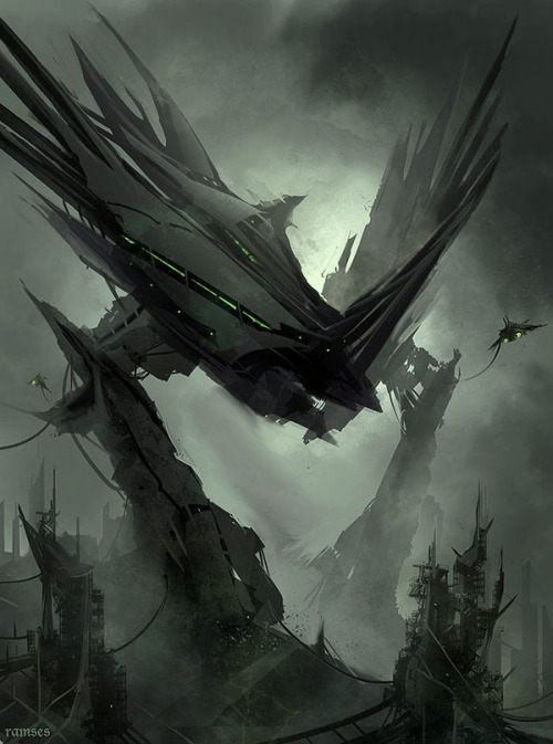 c0ry-c0nvoluted:  More cool stuff from this dude –>>   ramsesmelendeze Alien invasions and big ass spiders an’ shit. -cc