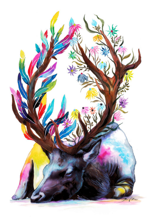 culturenlifestyle:  Exquisite and Vibrant Wildlife Portraits by Pixie ColdGerman artist known as “Pixie Cold’ became a professional artist in 2012, after four years of struggle. Homeless and lost, Pixie Cold’s passion was redirected from grieving