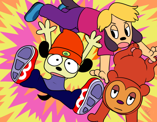 And this is another remake of the first ending in the PaRappa animeand a PJ “wallpaper” 