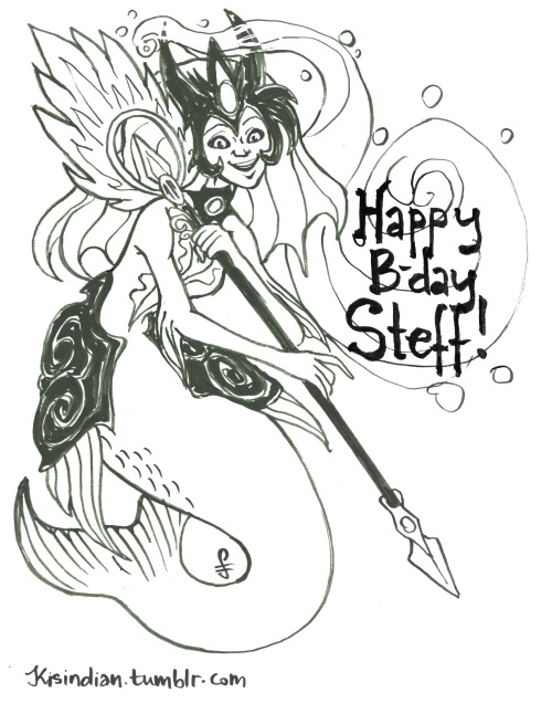 Just a little suprise fish support for the cutest @devidementia, because it’s her birthday! St