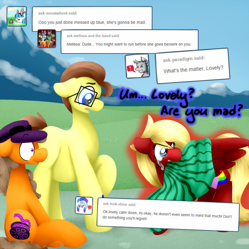 asklovelylaughter:  I’m running and you can’t stop me.  What Lovely no! D=