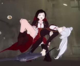 ruby that is no way to hold an unconscious weissu must be gentle, support the waist, and cradle the shitlord head close and carefully and lovingly