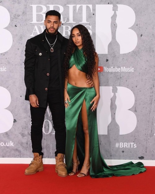 fyeahlittlemix:  Leigh Anne Pinnock &amp; Andre Gray attend The BRIT Awards 2019 held at The O2 