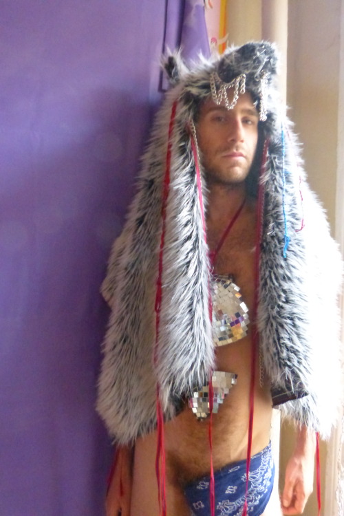 waltcessna:  Paul Leopold / BOY WOLF wears a headdress by KLAWTEX  photographed by Walt Cessna NYC 14