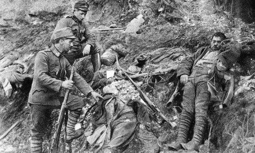 greatwar-1914:August 6, 1916 - Sixth Battle of the Isonzo BeginsPictured - Austrian soldiers inspect
