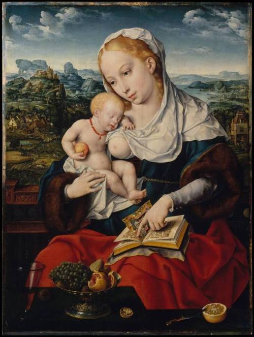 La Virgen y el Niño por Joos van Cleve y un colaborador, 1525 aprox