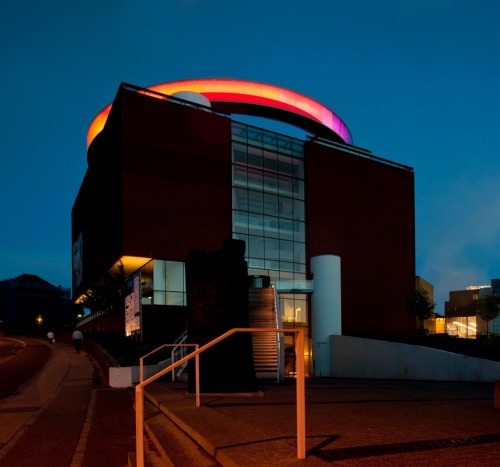 red-lipstick:  Olafur Eliasson (Danish-Icelandic) - Your Rainbow Panorama is a permanent installation on the rooftop of the ARoS Museum in Aarhus, Denmark completed in 2011.