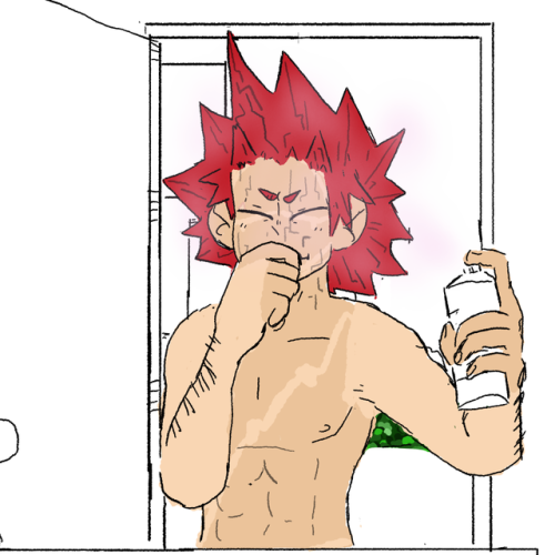 bakugou wants to know how he does his hair so fucking fast in the morning