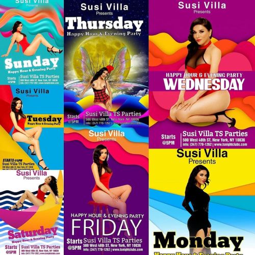 Susi Villa ts parties #monday #tuesday #wednesday #thursday #fridaynight #friday #saturday #sunday #
