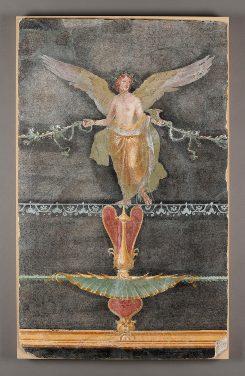 Wall fragment with Winged Female (Nike)50 - 79 A.D., Roman FrescoThe J. Paul Getty Museum, Los Angel