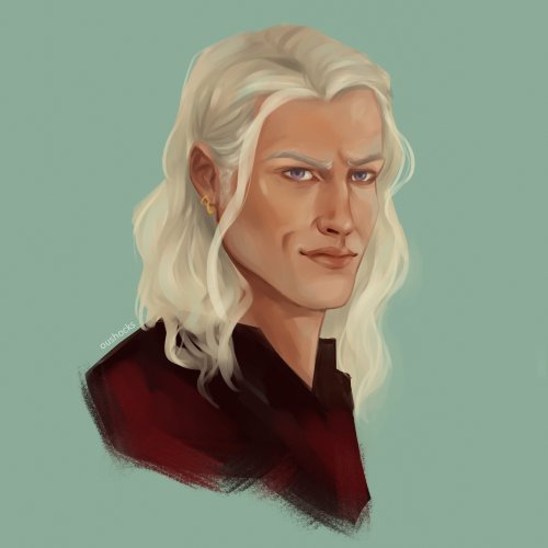 Daemon and Nettles portraits for Targaryen Month. I had so much fun with these two(I am posting all 