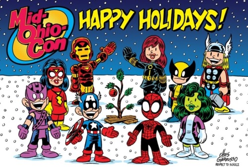 brianmichaelbendis:  Marvel Holiday Cards by Chris Giarrusso  