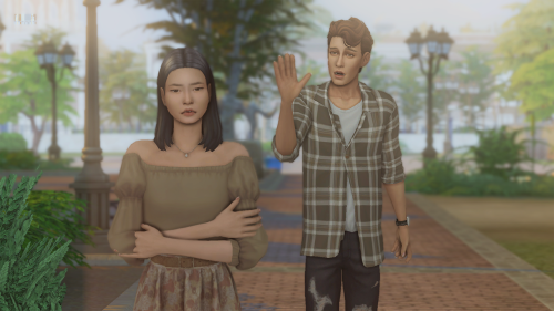 harinezumi-sims: Felt like playing in Brindleton Bay with these two simmies. They’re a couple 