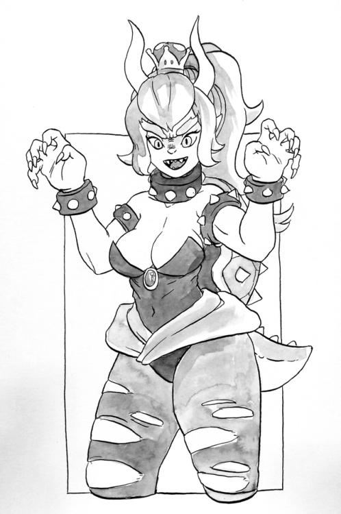 Inktober day 26: Bowsette fanart!I did this at Kumoricon in Portland! I’ll be tabling there all week