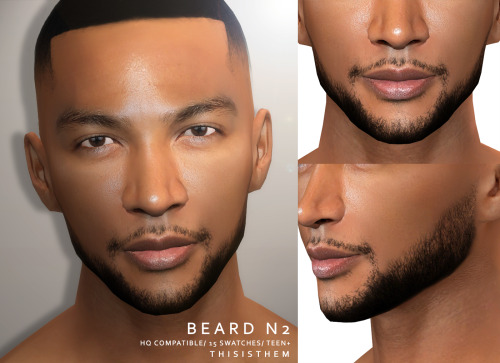  Beards N1, N2 & N3HQ Compatible ;Beard N1 & 2 (15 swatches),  Beard N3 (14 swatches) ;Teen+