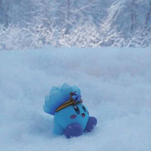 Not too cold for Kirby&hellip; #toyphotography #toys #kirby #nintendo #videogames #smash