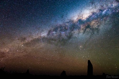 The stunning view of the Milky Way from Nambung National Park, Western Australia