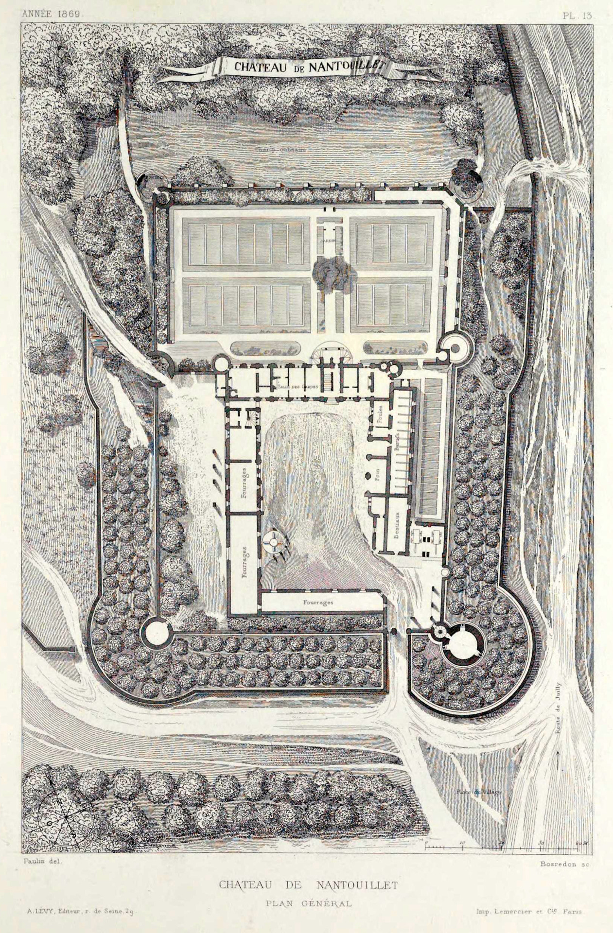 ARCHI/MAPS — Floor plan of the Chateau de Nantouillet, France