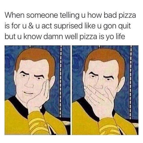 I don’t need this negativity in my life😂✋🏽 #pizzaislife #salamipizza by seliniangelini