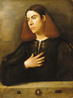 kundst:Giorgione (Giorgio Barbarelli da Castelfranco/1477-1510) Portrait of a young man (Antonio Broccardo)