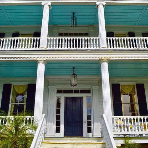 Blue Ceilings, Columns & Symmetry #myfavoritethings