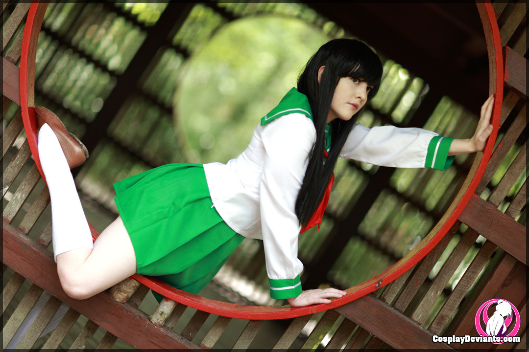 foxy-cosplay:  My older Kagome set up on cosplaydeviants. &lt;3