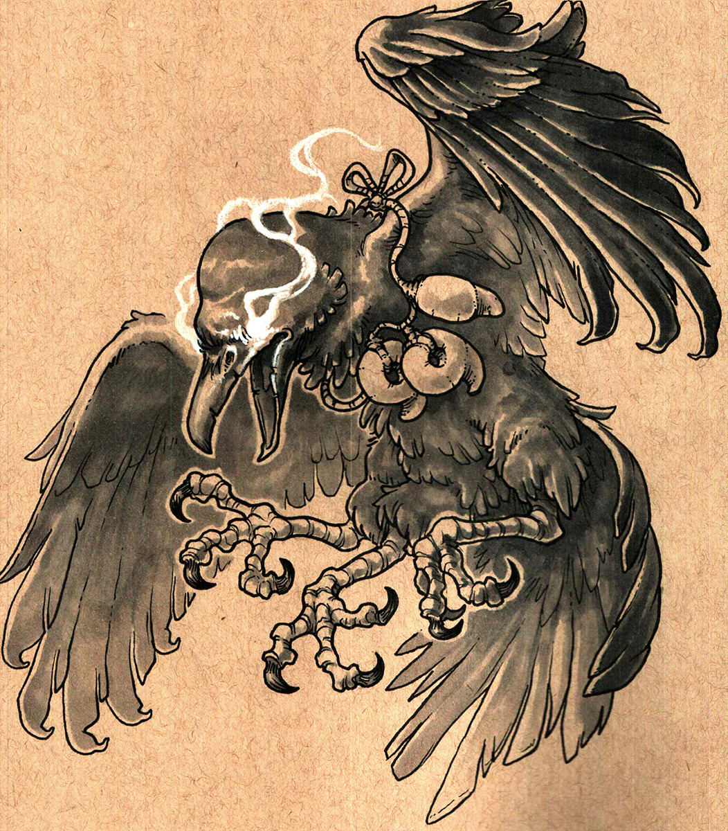 YATAGARASU, the three-legged crow – @zodar on Tumblr