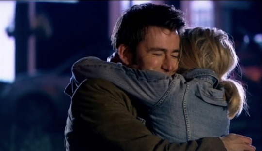 promisedyouforever: tinyconfusion:  no one can ever tell me the doctor wasn’t in love with rose tyler when he looks like this while holding her in his arms   @tinyconfusion said:   #he never looked this happy after he lost her   No. No he never did.